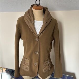 DISMERO fleece shawl collared jacket